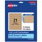 Avery Kraft Brown Oval Scalloped Labels with Sure Feed, 1-1/8" x 2-1/4"